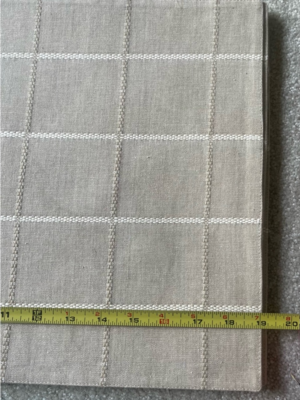 Neutral Beige Grid Table Runner - Picture 5 of 5